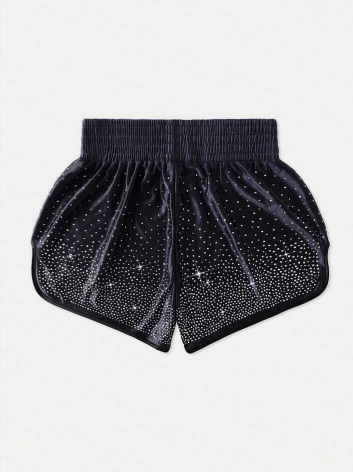Bonga Boys Street Life Men's Gradient Sparking Rhinestone Boxing Shorts